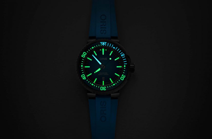 Montre Oris – modèle Oris AquisPro 1000m, photo extraite de l’article Oris affine sa montre de plongée la plus extrême.