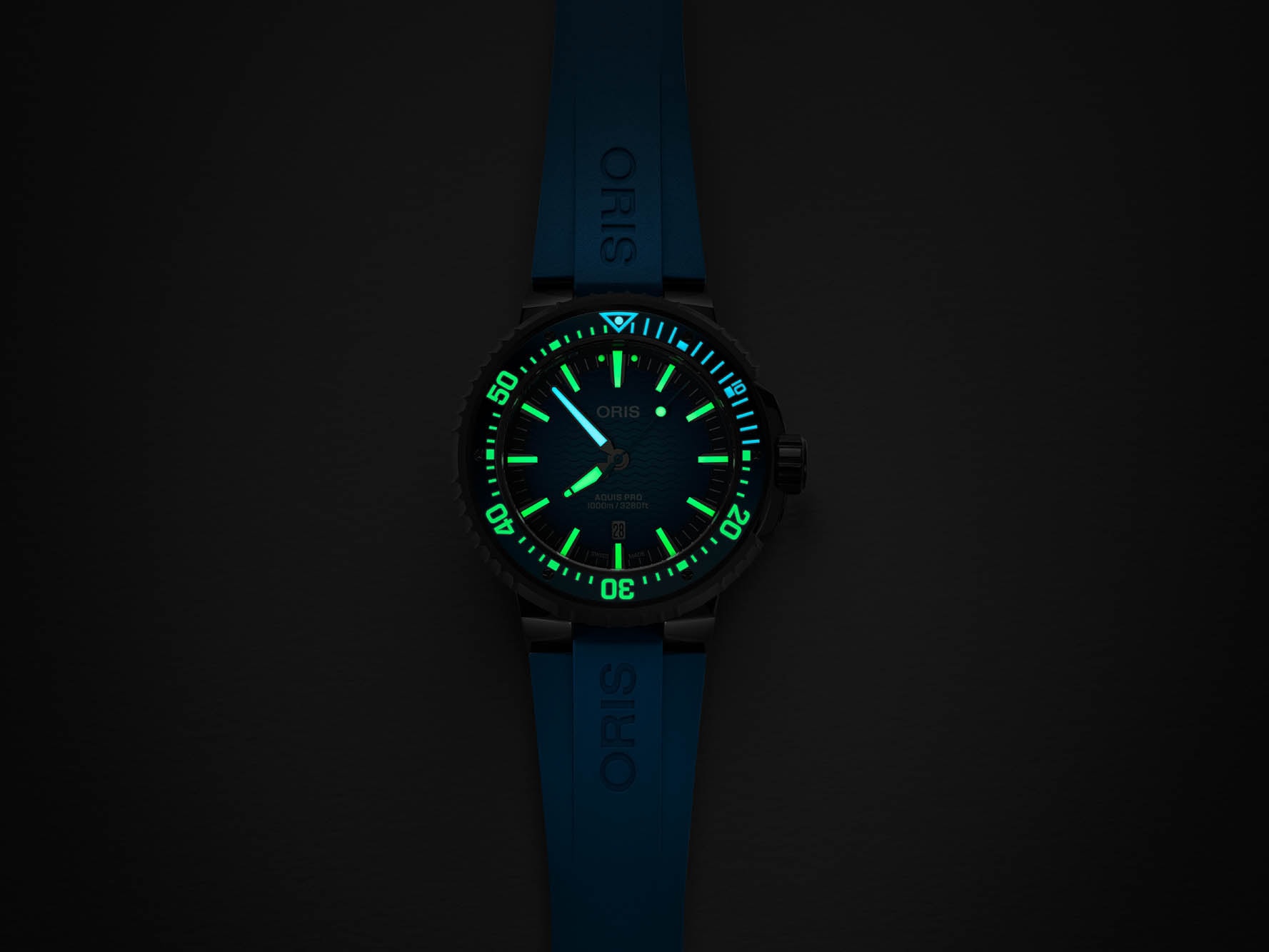 Montre Oris – modèle Oris AquisPro 1000m, photo extraite de l’article Oris affine sa montre de plongée la plus extrême.