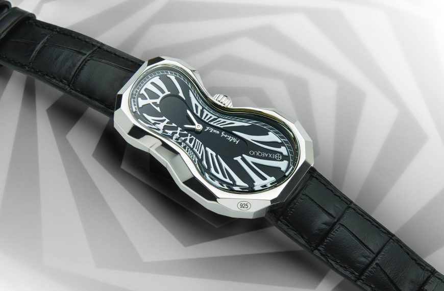 Montre Exaequo – modèle montre fondue Exaequo Polyhedron, photo extraite de l’article Exaequo: Nouvelles Montres Fondue Inspirées par Dali.