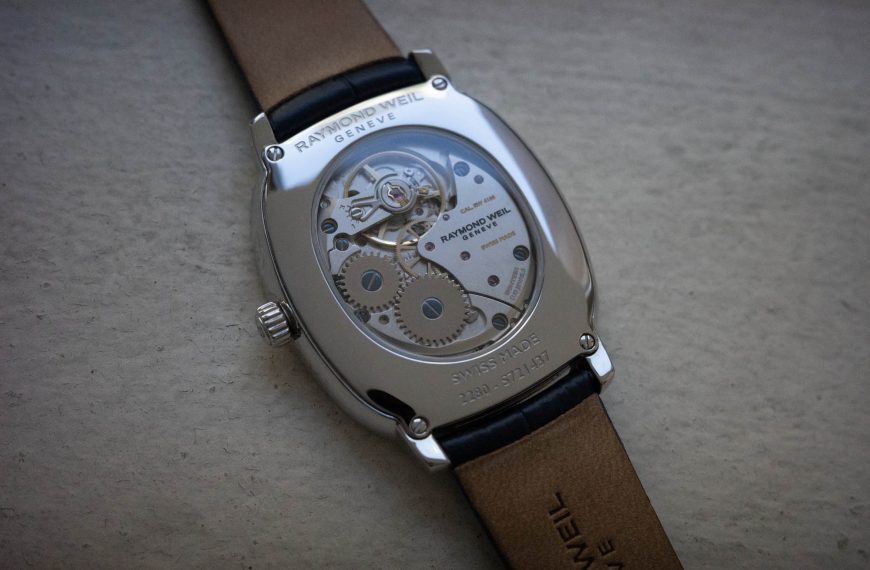 Montre Raymond Weil – modèle Raymond Weil Toccata Heritage, photo extraite de l’article Raymond Weil dévoile la collection capsule Toccata Heritage.