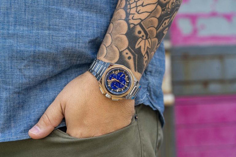 Montre Zenith – modèle Zenith Defy Extreme Lapis Lazuli, photo extraite de l’article Zenith Defy Extreme Lapis Lazuli : Édition Limitée Exceptionnelle.