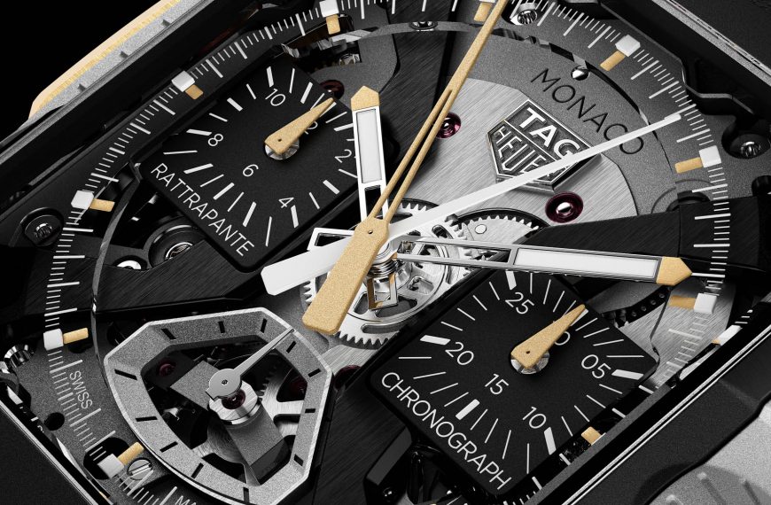 Montre TAG Heuer – modèle TAG Heuer Monaco Split-Seconds Chronograph Air 1, photo extraite de l’article TAG Heuer dévoile la Monaco Split-Seconds Chronograph Air 1.