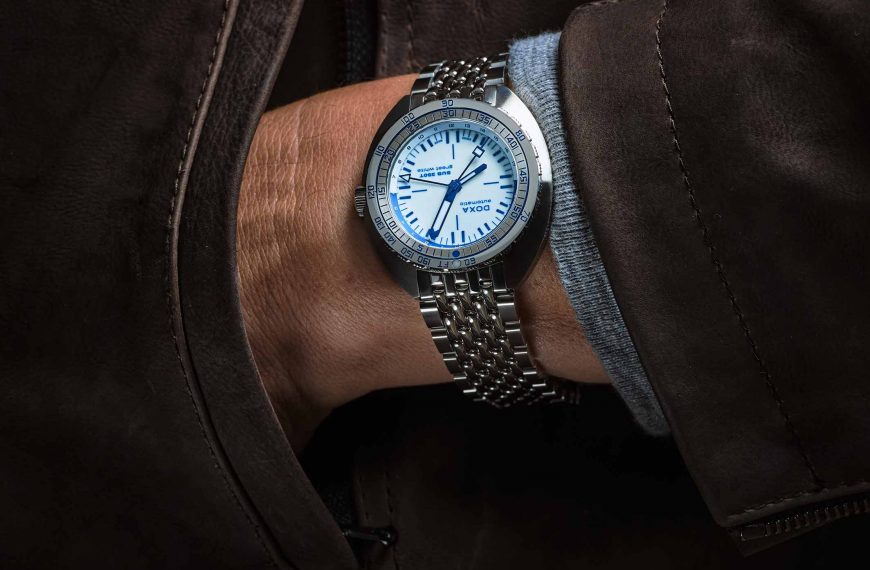 Montre Doxa – modèle Doxa x Topper Sub 250T GMT, photo extraite de l’article Doxa et Topper Jewelers : Un Nouveau Collaboratif Limitée.